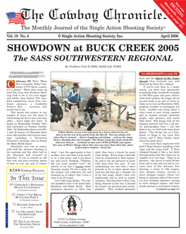 SHOWDOWN at BUCK CREEK 2005 the SASS SOUTHWESTERN REGIONAL