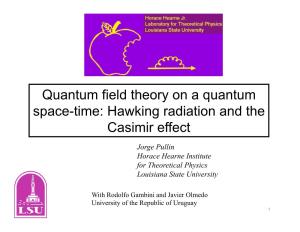 Hawking Radiation and the Casimir Effect