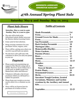 47Th Annual Spring Plant Sale