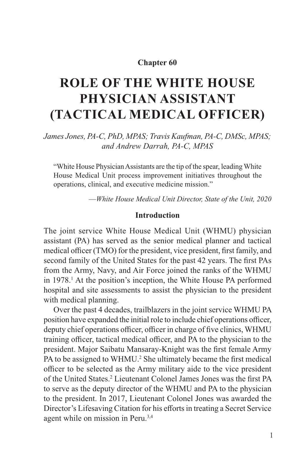 Role of the White House Physician Assistant DocsLib