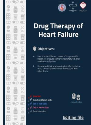 Drug Therapy of Heart Failure