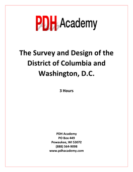 The Survey and Design of the District of Columbia and Washington, D.C