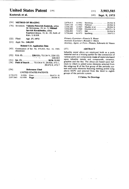United States Patent [19] [111 3,903,585 Kosteruk Et Al