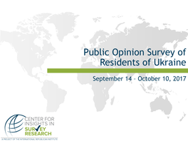 Public Opinion Survey of Residents of Ukraine