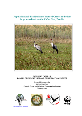 Population and Distribution of Wattled Cranes and Other Large Waterbirds on the Kafue Flats, Zambia