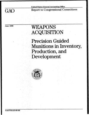 NSIAD-95-95 Weapons Acquisition: Precision Guided Munitions