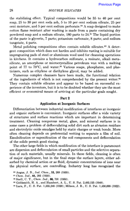 Silicated Soaps, Part 2, Application at Inorganic Surfaces