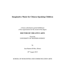 Imaginative Music for Chinese-Speaking Children