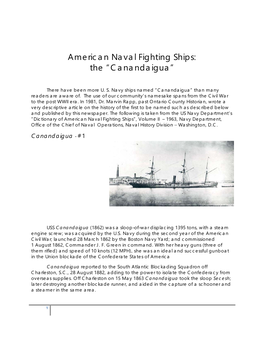 American Naval Fighting Ships: the “Canandaigua”