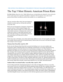 The Top 5 Most Historic American Prison Riots