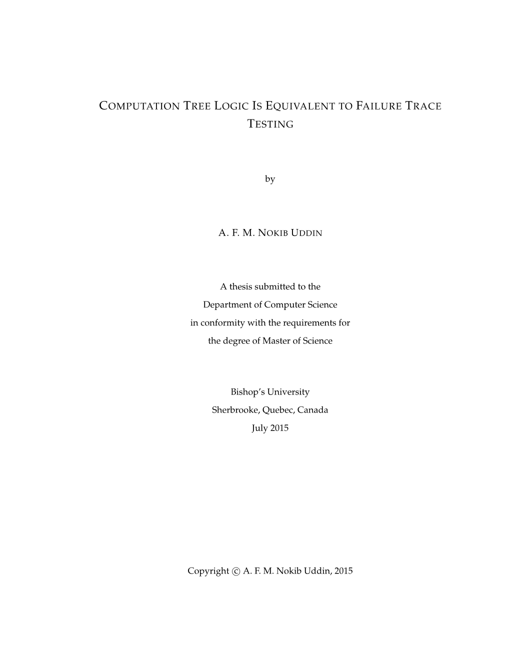 Computation Tree Logic Is Equivalent to Failure Trace Testing