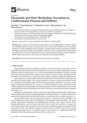 Flavonoids and Their Metabolites: Prevention in Cardiovascular Diseases and Diabetes