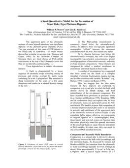 A Semi-Quantitative Model for the Formation of Great Dyke-Type Platinum Deposits