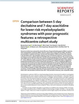 Comparison Between 5-Day Decitabine and 7-Day Azacitidine For