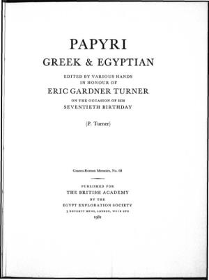Papyri Greek & Egyptian