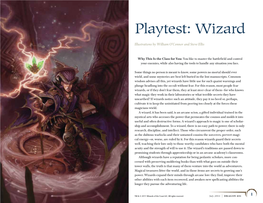 Playtest: Wizard