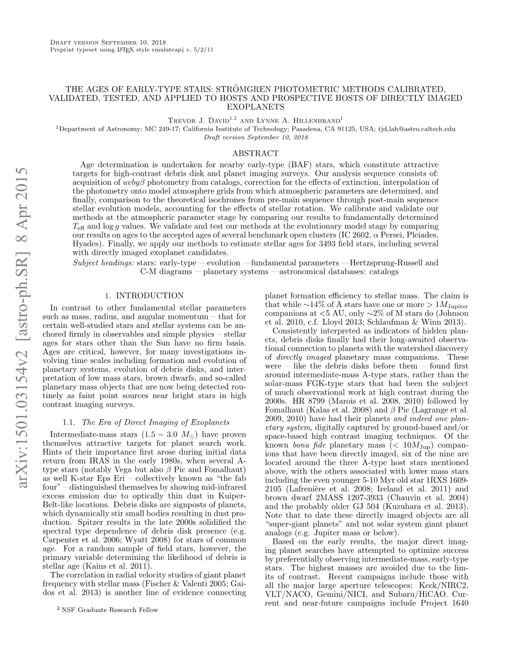 The Ages of Early-Type Stars: Str\