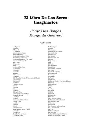 El Libro De Los Seres Imaginarios Jorge Luis Borges Margarita Guerrero