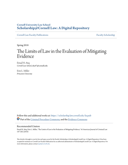 The Limits of Law in the Evaluation of Mitigating Evidence Emad H