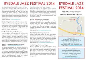 Ryedale Jazz Festival 2014 Ryedale Jazz Festival 2014