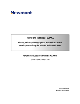 MAROONS in FRENCH GUIANA History, Culture, Demographics, And