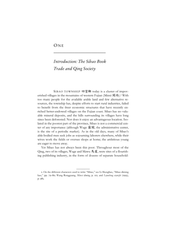 Introduction: the Sibao Book Trade and Qing Society