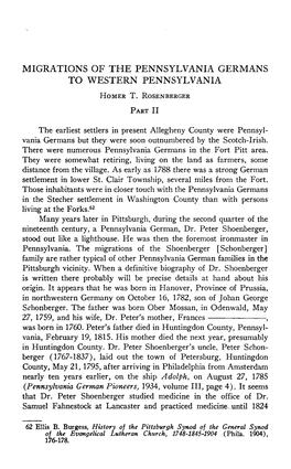 Migrations of the Pennsylvania Germans