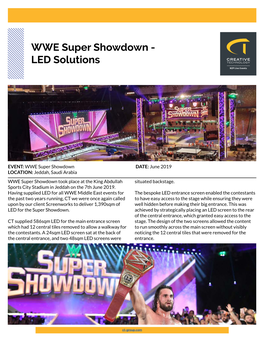 WWE Super Showdown - LED Solutions