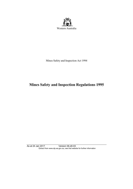 Mines Safety and Inspection Regulations 1995