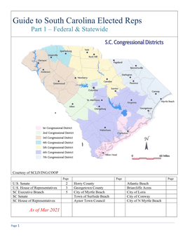 Guide to South Carolina Elected Reps Part 1 – Federal & Statewide