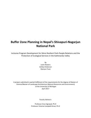 Buffer Zone Planning in Nepal's Shivapuri-Nagarjun National Park