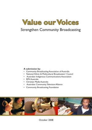 Value Our Voices: Strengthen Community Broadcasting