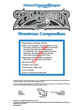 Monstrous Compendium