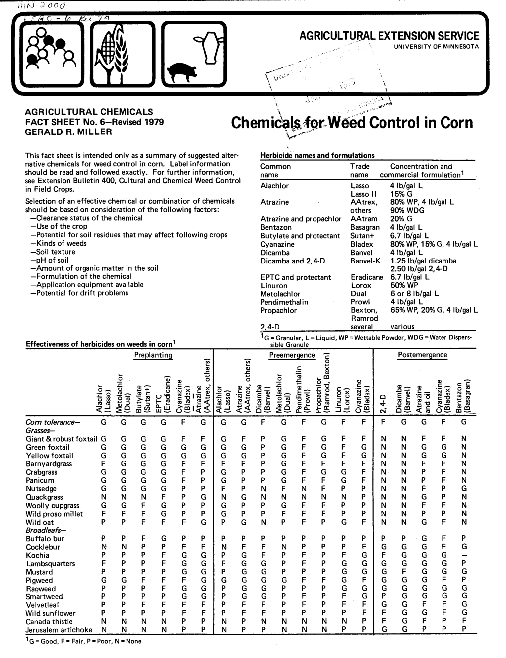 Chemic~L$,·!9R~:W,Eed Control in Corn GERALD R