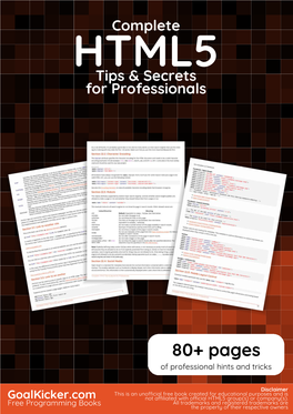 Complete HTML5 Secrets & Tips for Professionals