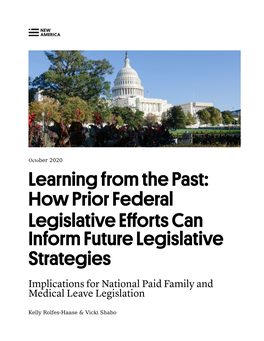 Learning from the Past: How Prior Federal Legislative Efforts Can