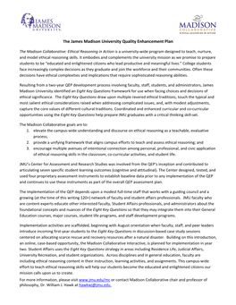 The James Madison University Quality Enhancement Plan