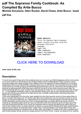 83733Ec Pdf the Sopranos Family Cookbook: As Compiled by Artie Bucco Michele Scicolone, Allen Rucker, David Chase, Artie Bucco