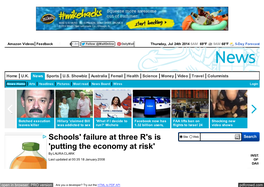 Schools' Failure at Three R's Is Site Web 'Putting the Economy at Risk' by LAURA CLARK Last Updated at 00:35 18 January 2008