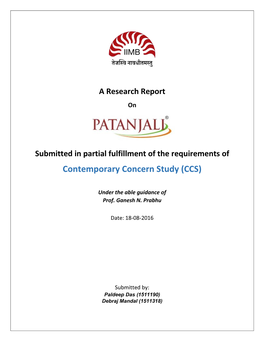 Contemporary Concern Study (CCS)