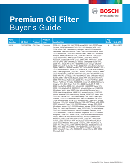 Premium Oil Filter Buyer's Guide