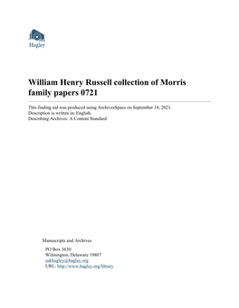 William Henry Russell Collection of Morris Family Papers 0721