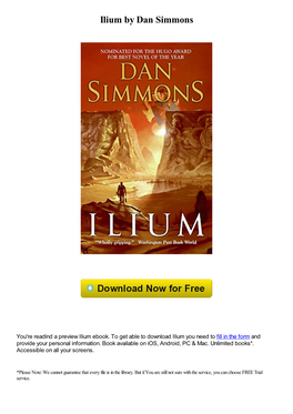 Ilium by Dan Simmons