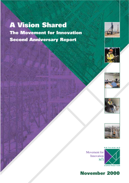 A Vision Shared the Movement for Innovation Second Anniversary Report