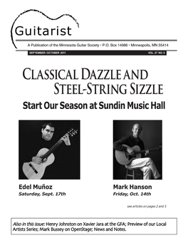 Classical Dazzle and Steel-String Sizzle Start Our Season at Sundin Music Hall