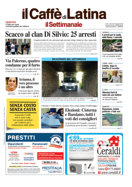 Scacco Al Clan Di Silvio: 25 Arresti