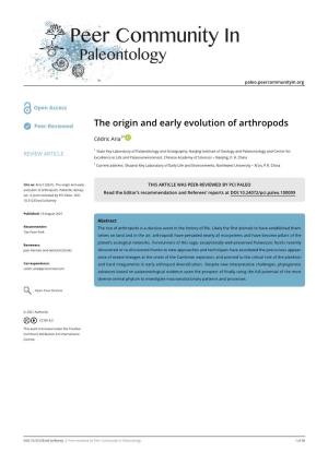 The Origin and Early Evolution of Arthropods