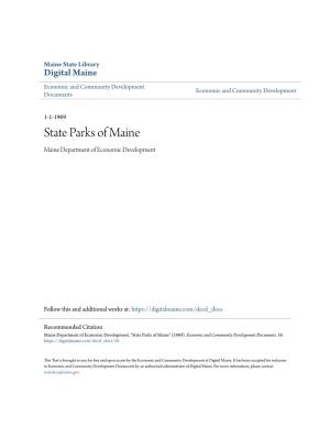 State Parks of Maine Maine Department of Economic Development
