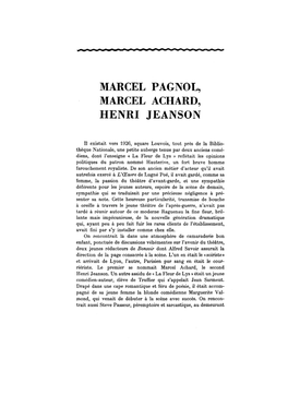 Marcel Pagnol, Marcel Achard, Henri Jeanson