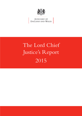 The Lord Chief Justice's Report 2015